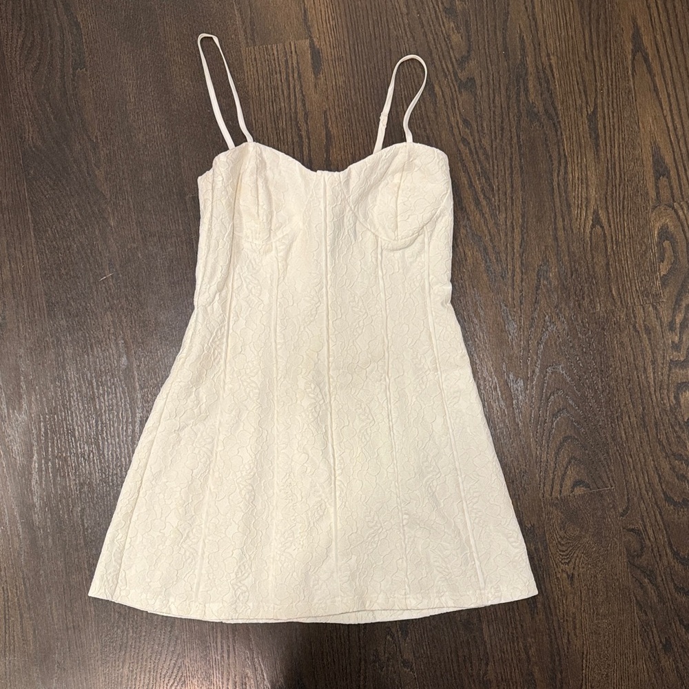 Lulu's Cream Mini Dress